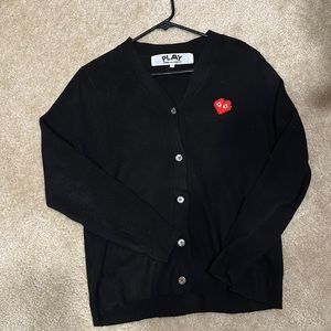 Comme des garcons play wool cardigan